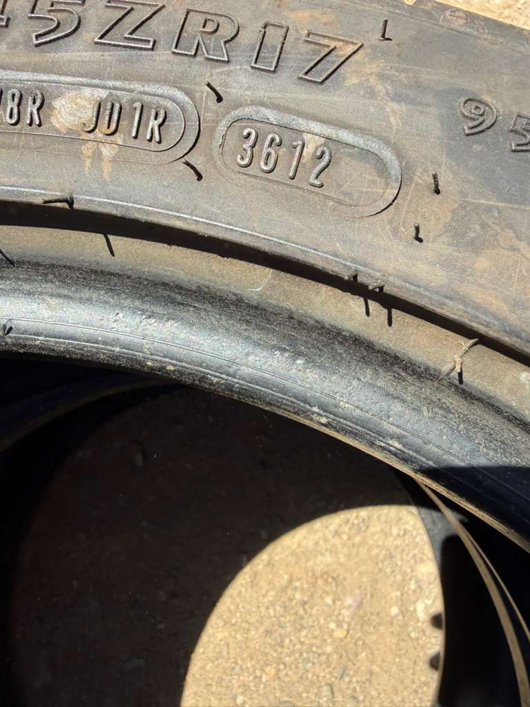 245/45R17 Pair (2 Used Tires)  Goodyear Eagle GT