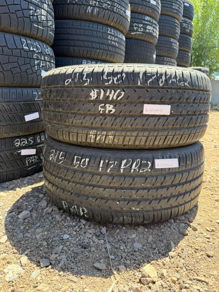 215/50R17 Pair (2 Used Tires) Kenda Vezda UHP A/S