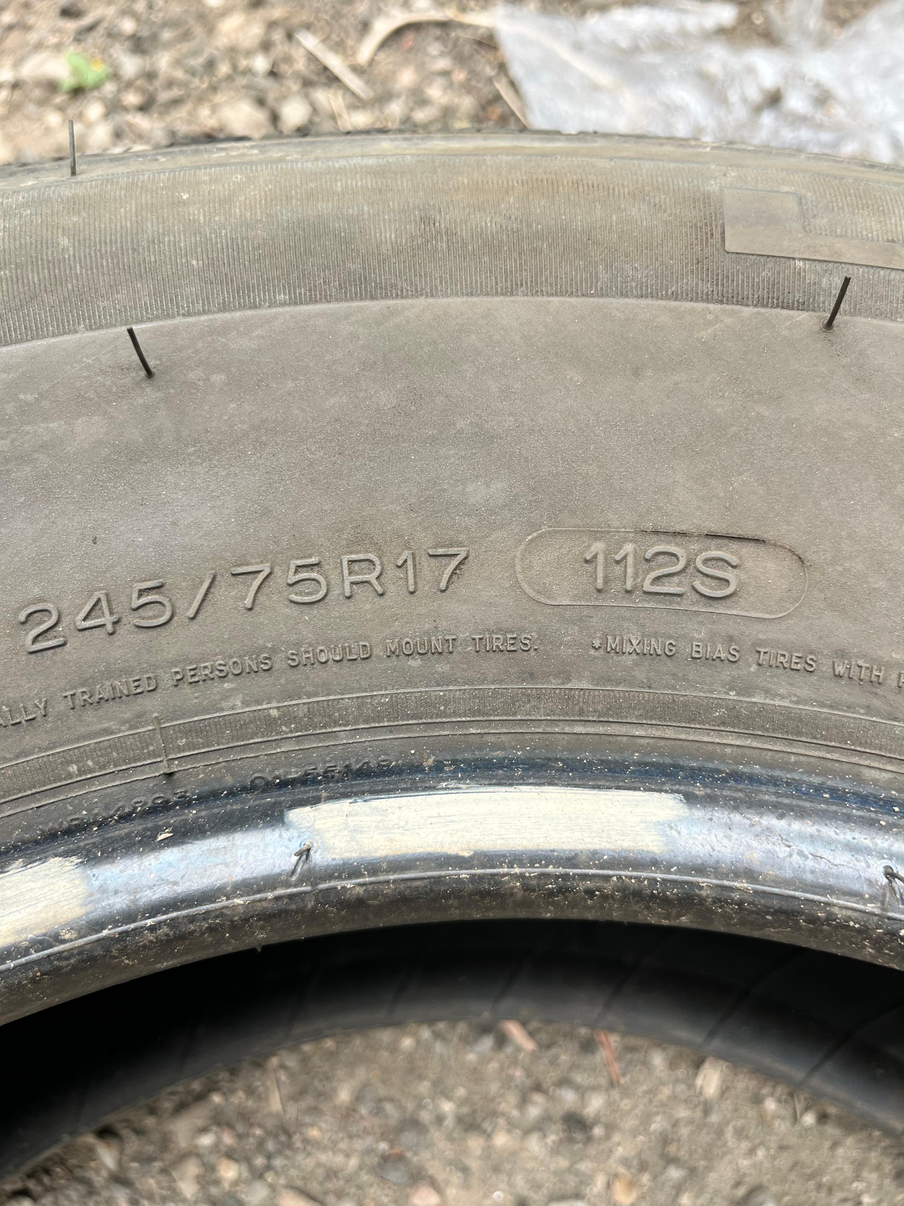 245/75R17 Set (4 Used Tires) Michelin LTX