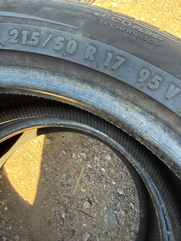 215/50R17 Pair (2 Used Tires) Continental ControlContact Tour A/S Plus