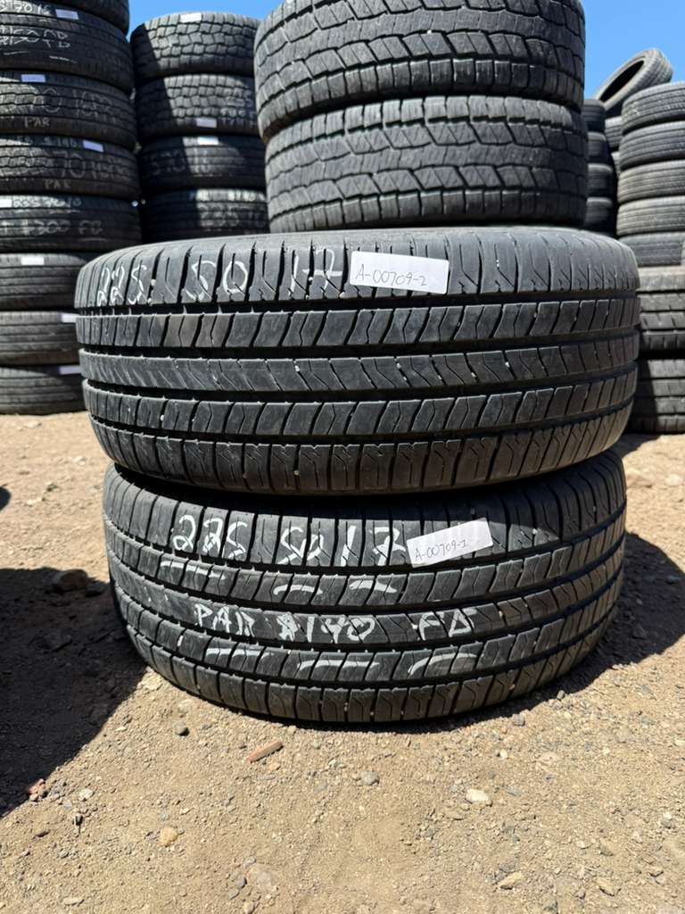 225/50R17 Pair (2 Used Tires) Michelin Energy Saver A/S