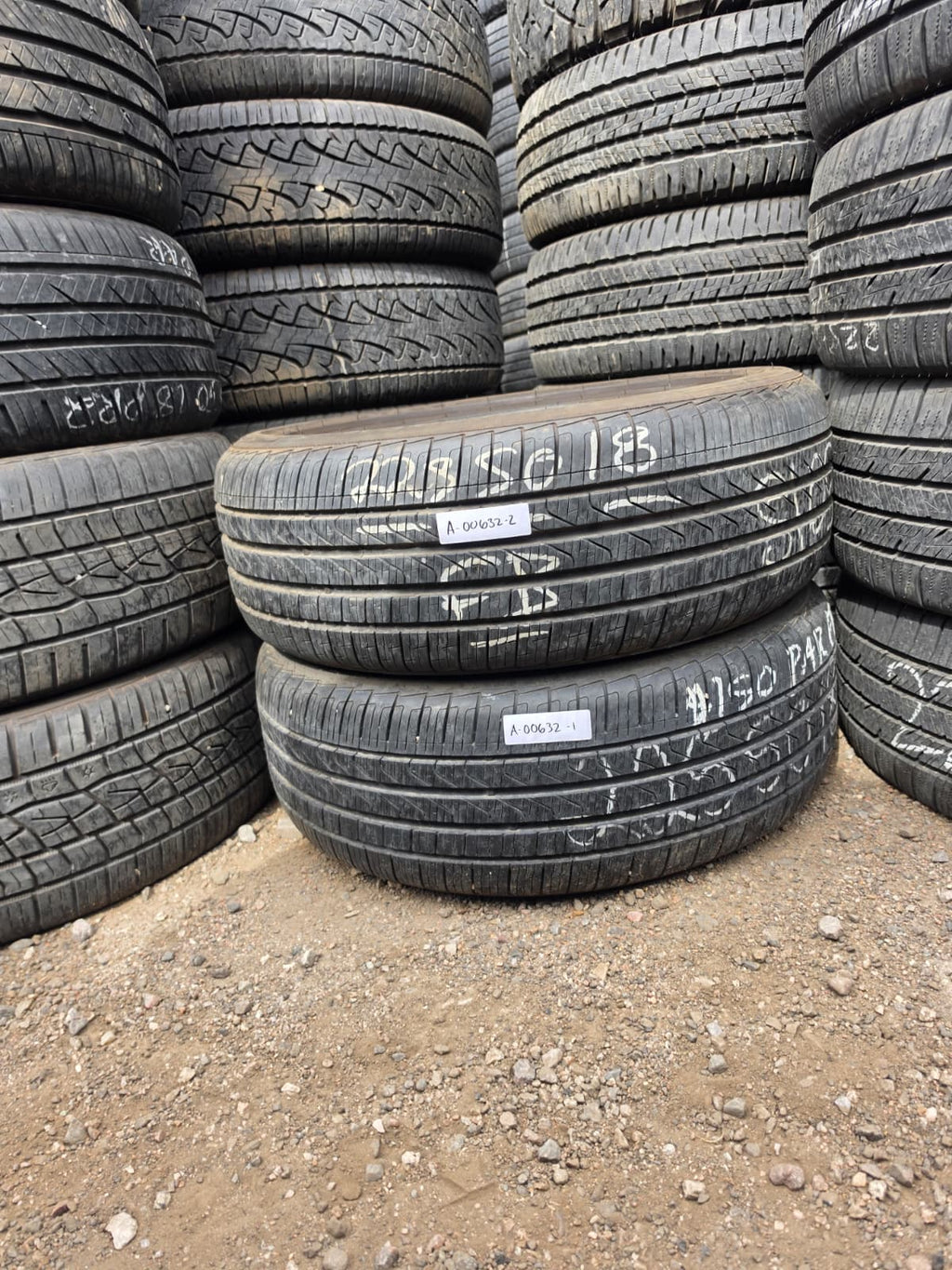 225/50ZR18 Pair (2 Used Tires) Pirelli Cinturato P7