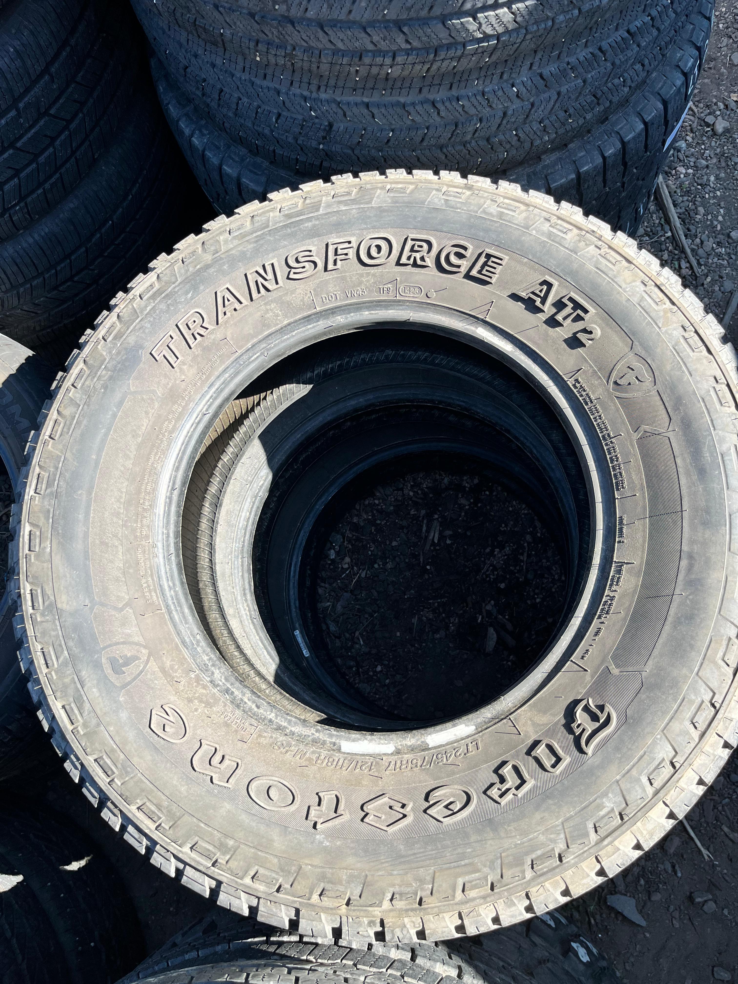 LT245/75R17 (3 Used Tires) Firestone Transforce (AT2)