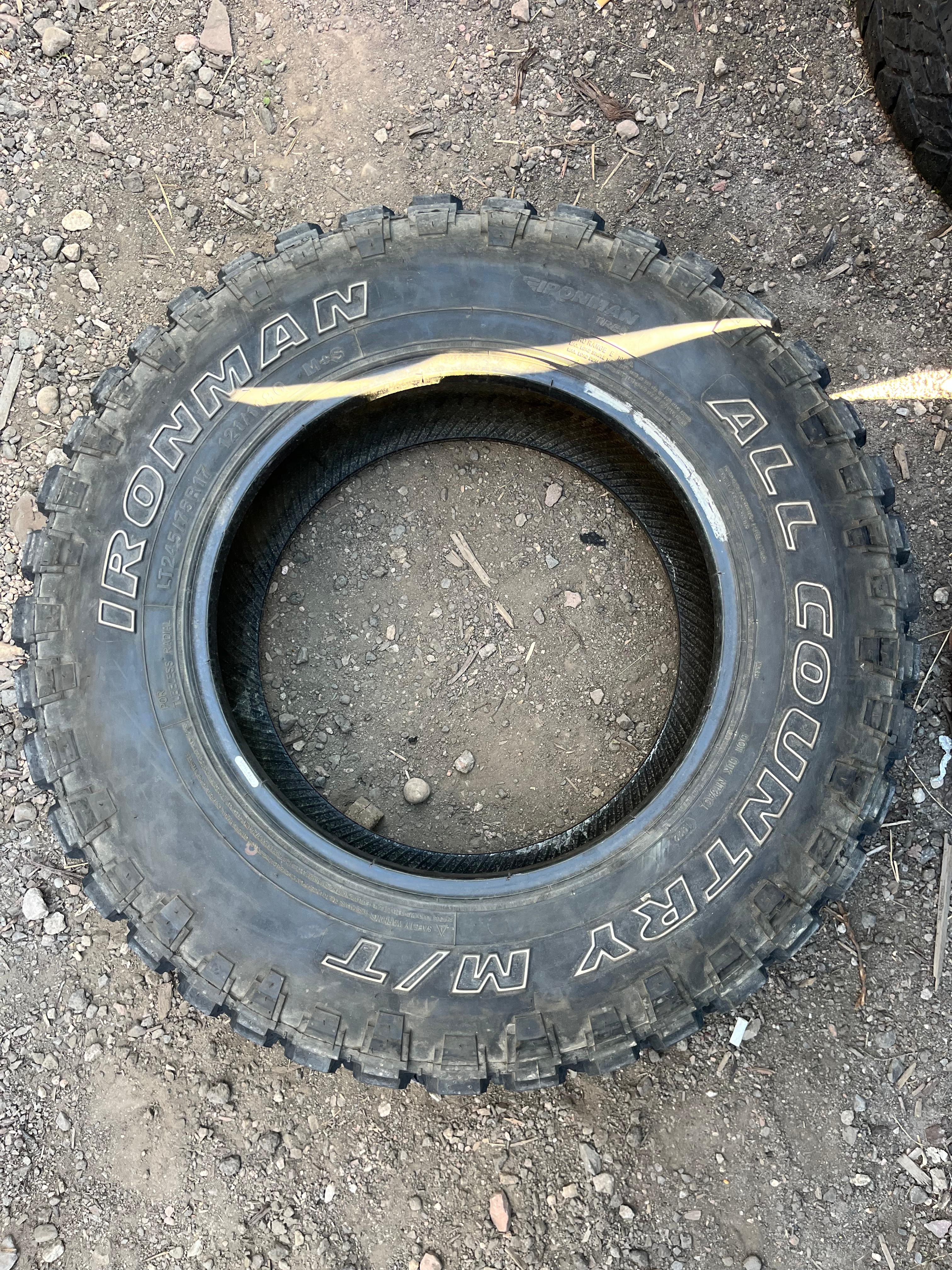 LT245/75R17 Pair (2 Used Tires) Ironman All Country