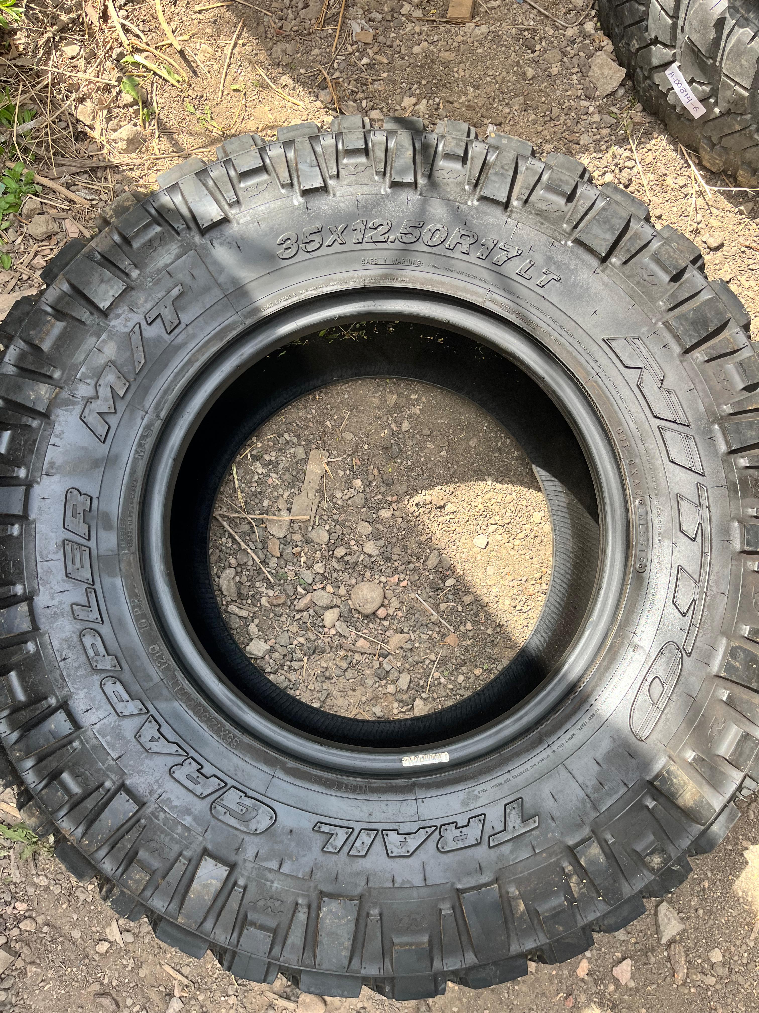 LT35x12.50R17 Pair (2 Used Tires) Nitto Trail Grappler