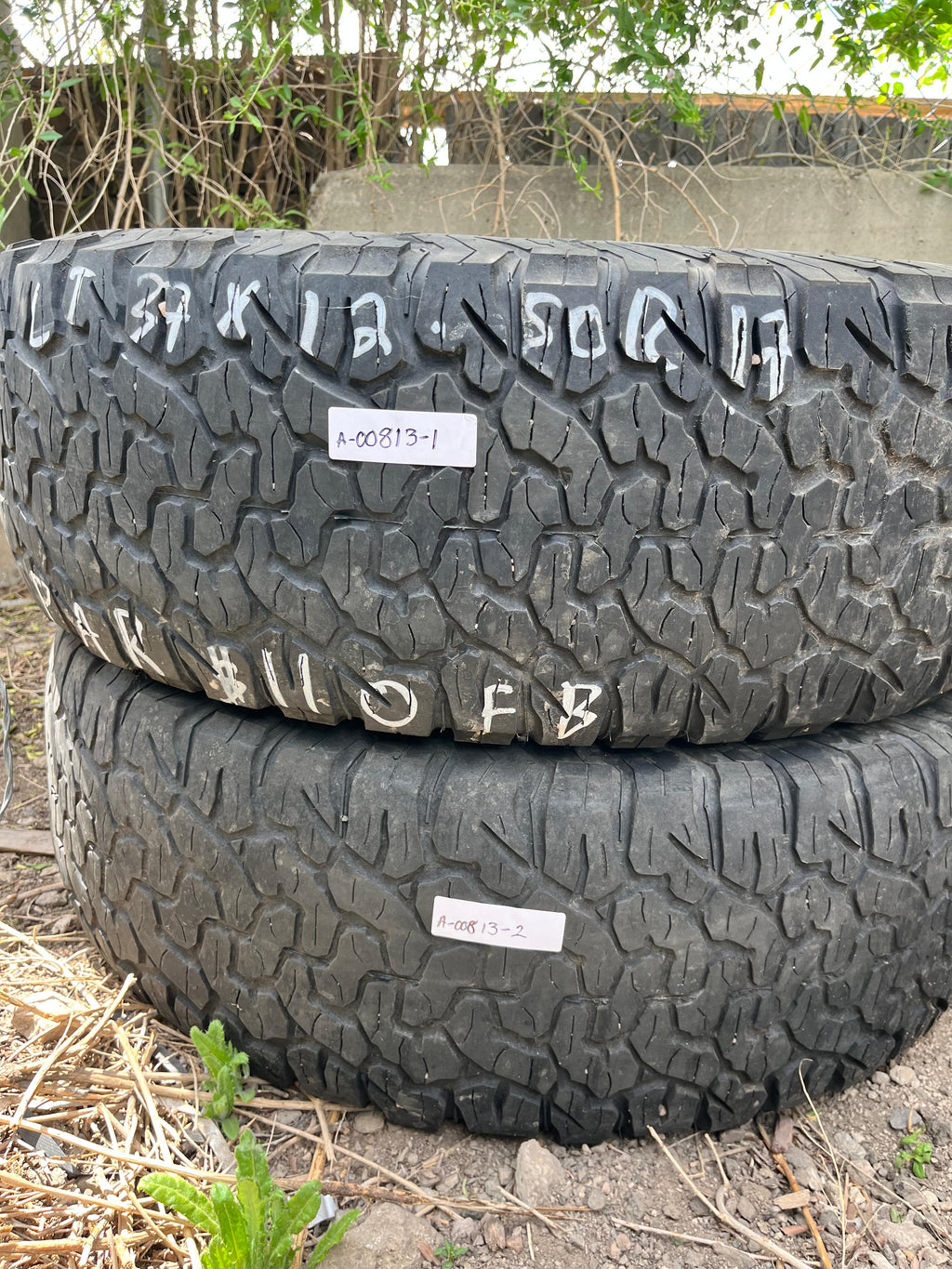 LT37x12.50R17 Pair (2 Used Tires) BFGoodrich Baja Champion
