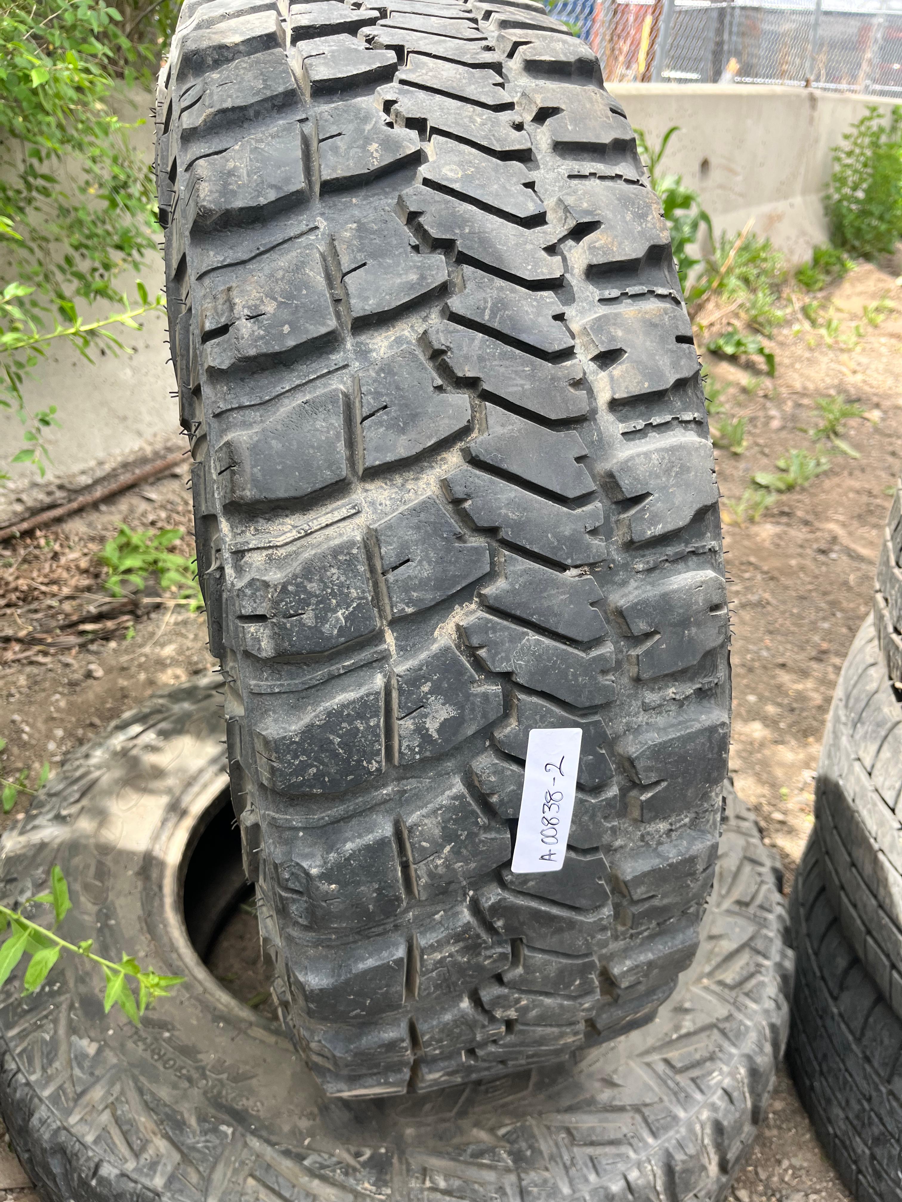 LT33x10.50R17 Pair (2 Used Tires) Goodyear Wrangler(MT/R)