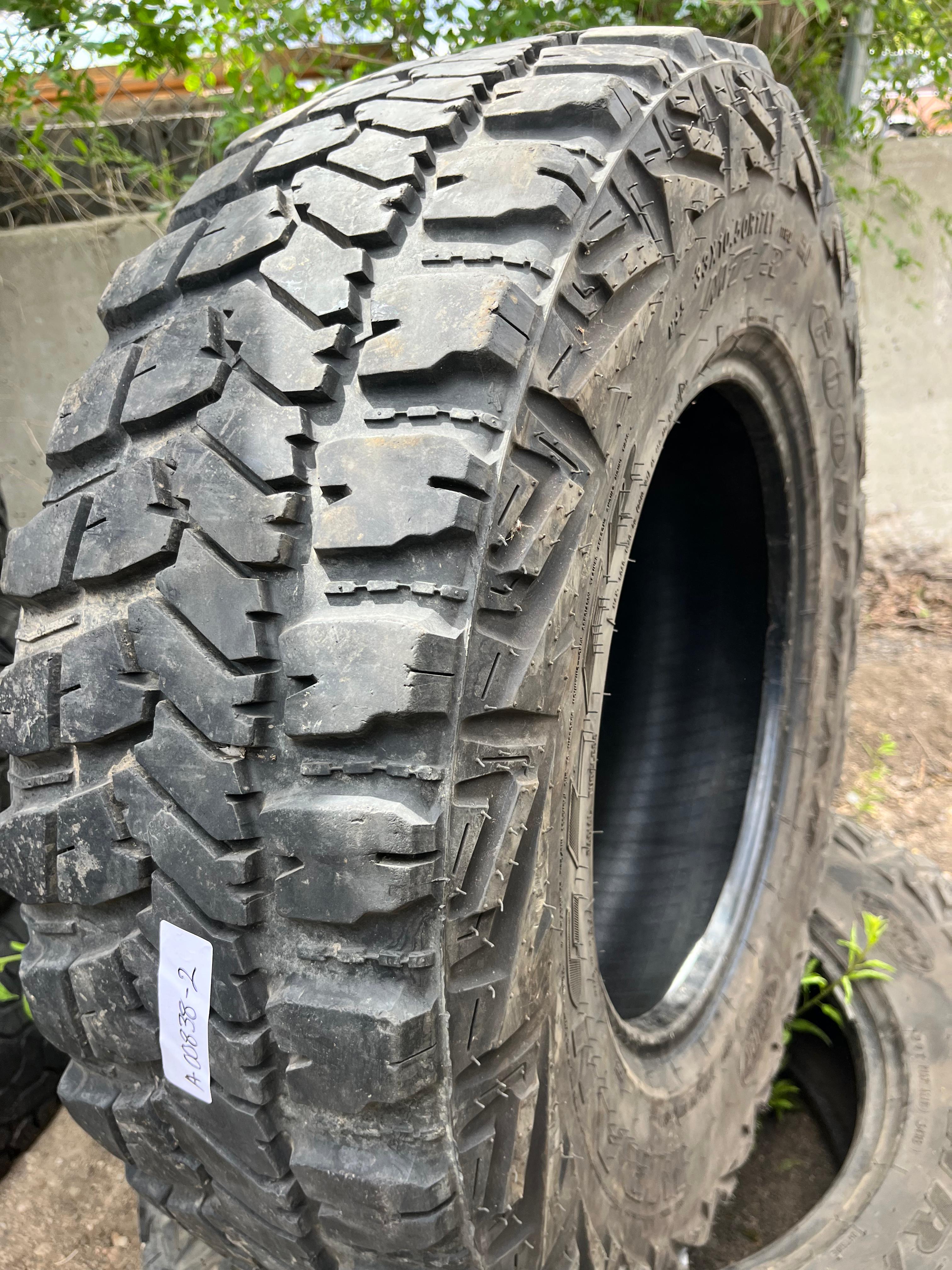 LT33x10.50R17 Pair (2 Used Tires) Goodyear Wrangler(MT/R)