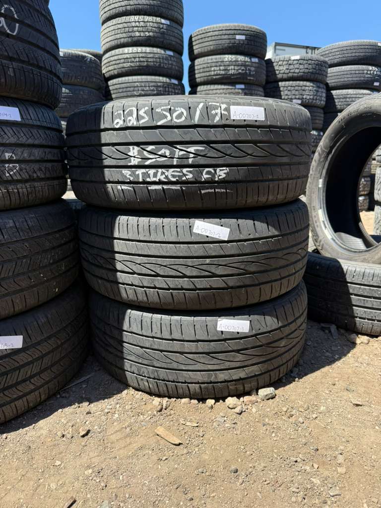 225/50R17 (3 Used Tires)  Ohtsu FP0612 A/S