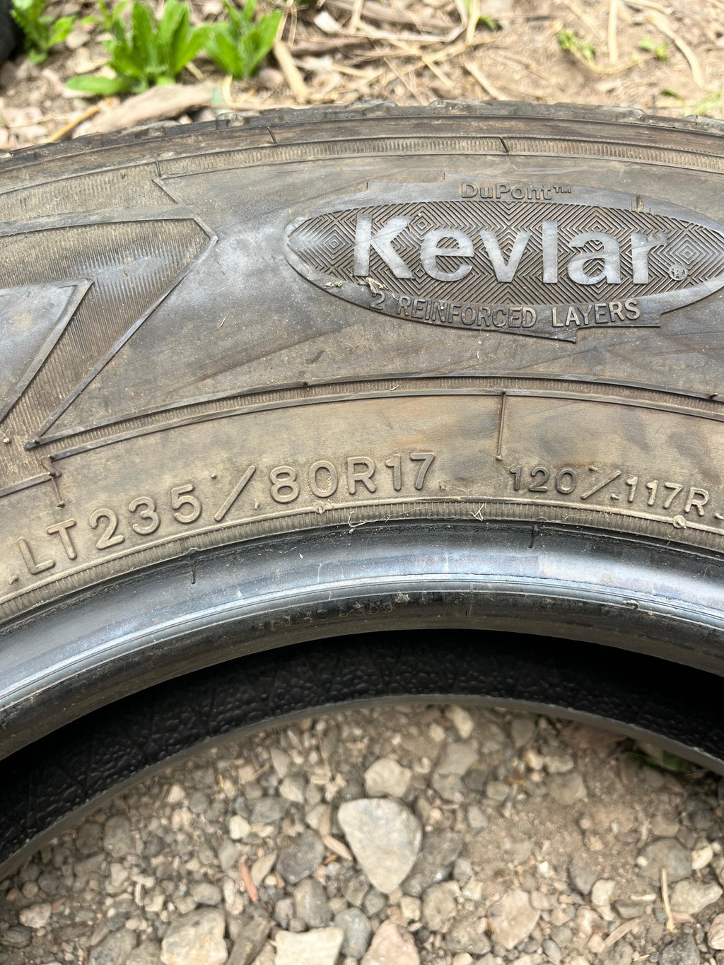 LT235/80R17 Pair (2 Used Tires) Goodyear Wrangler (Adventure)
