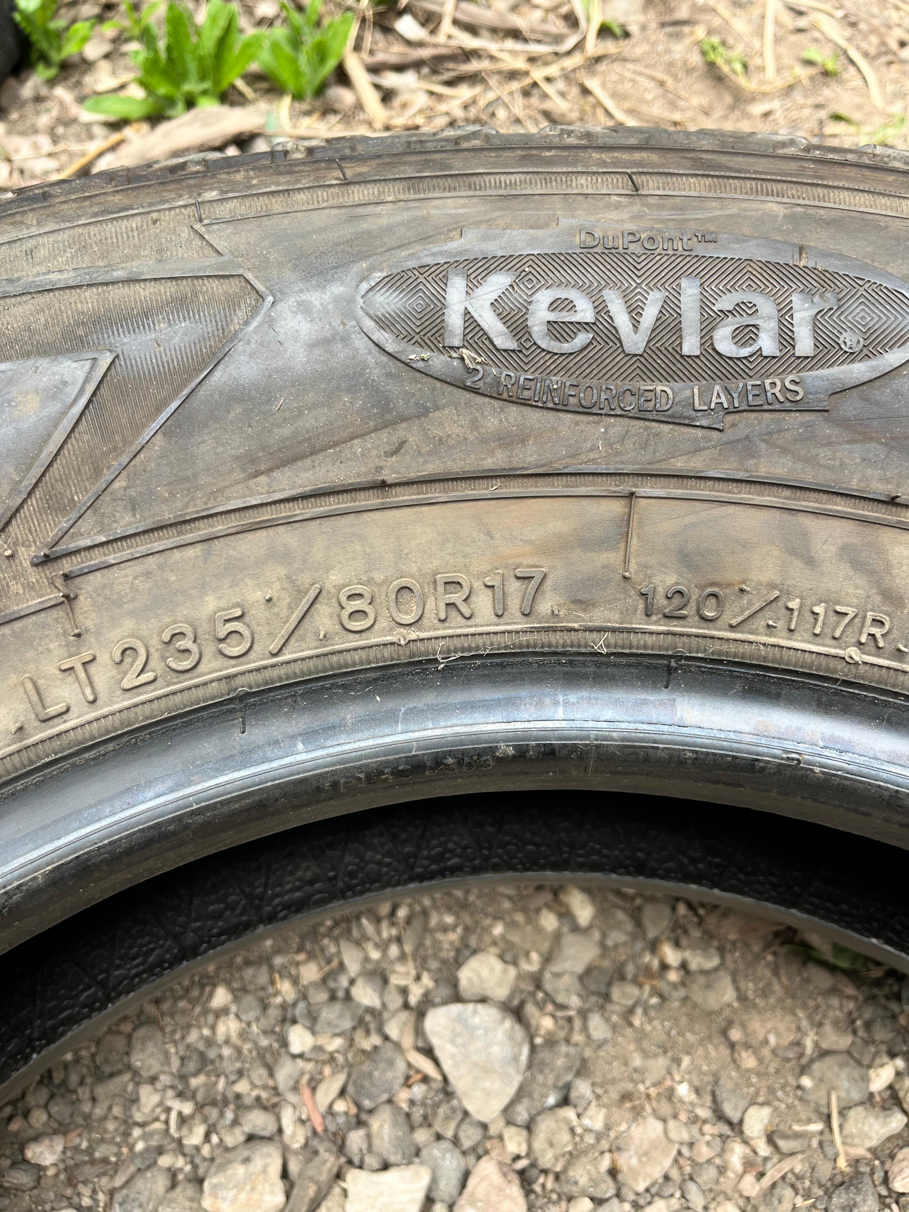 LT235/80R17 Pair (2 Used Tires) Goodyear Wrangler (Adventure)