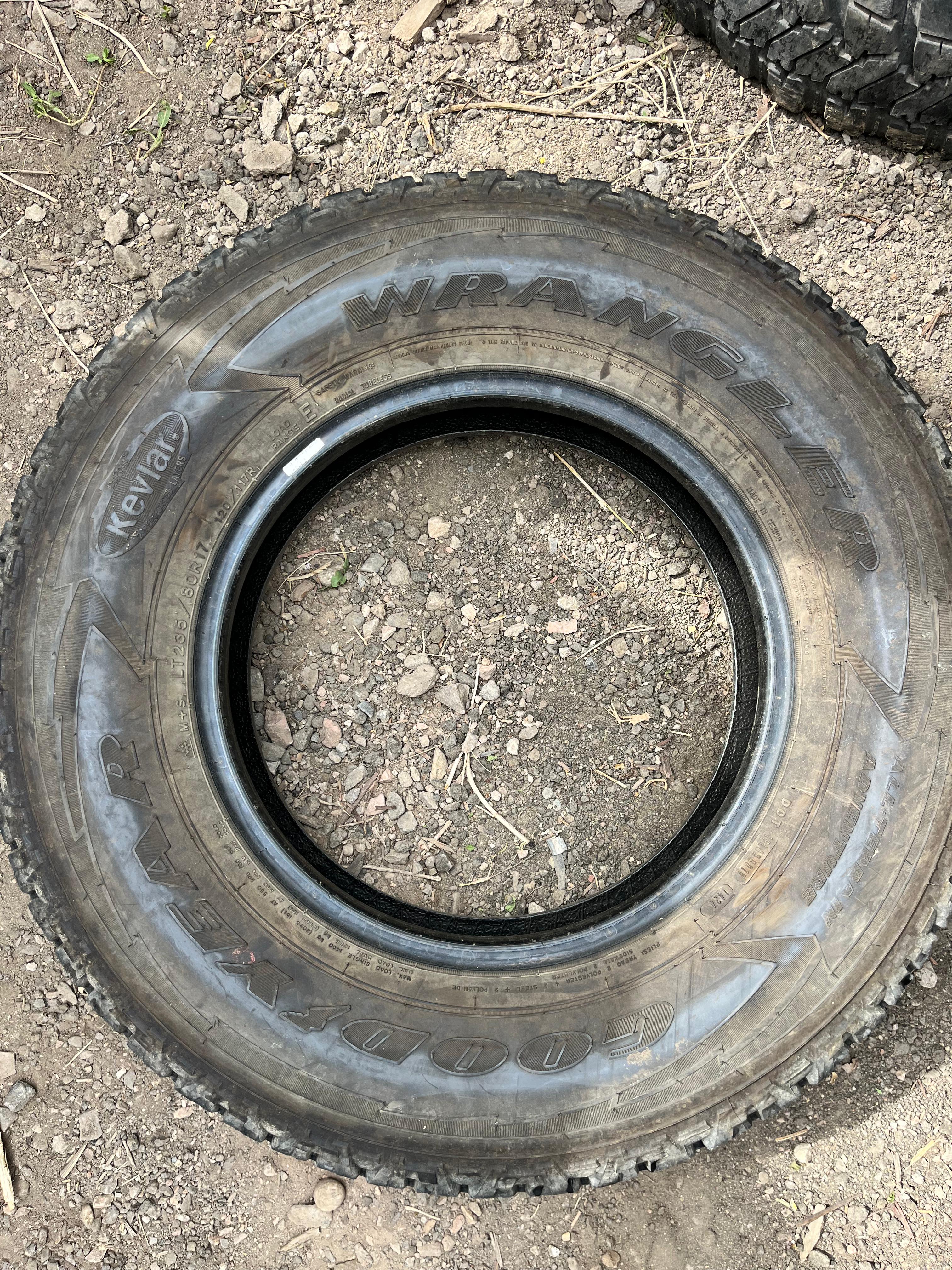 LT235/80R17 Pair (2 Used Tires) Goodyear Wrangler (Adventure)