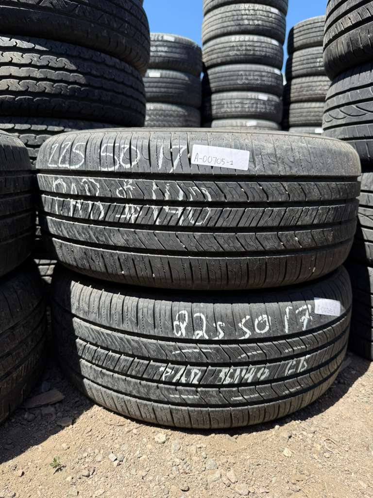 225/50R17 Pair (2 Used Tires) Sailun Atrezzo SH408