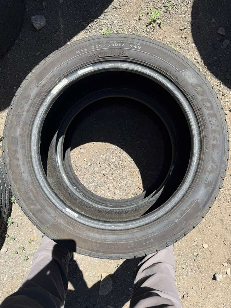 225/50R17 Pair (2 Used Tires) Douglas Touring A/S