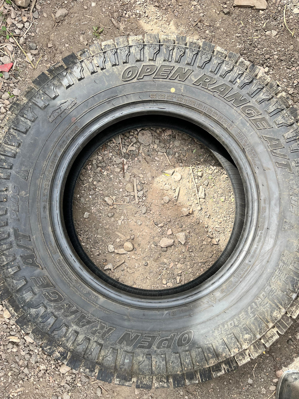 LT235/80R17 Set (4 Used Tires) Mazama Tires Open Range (Plus)