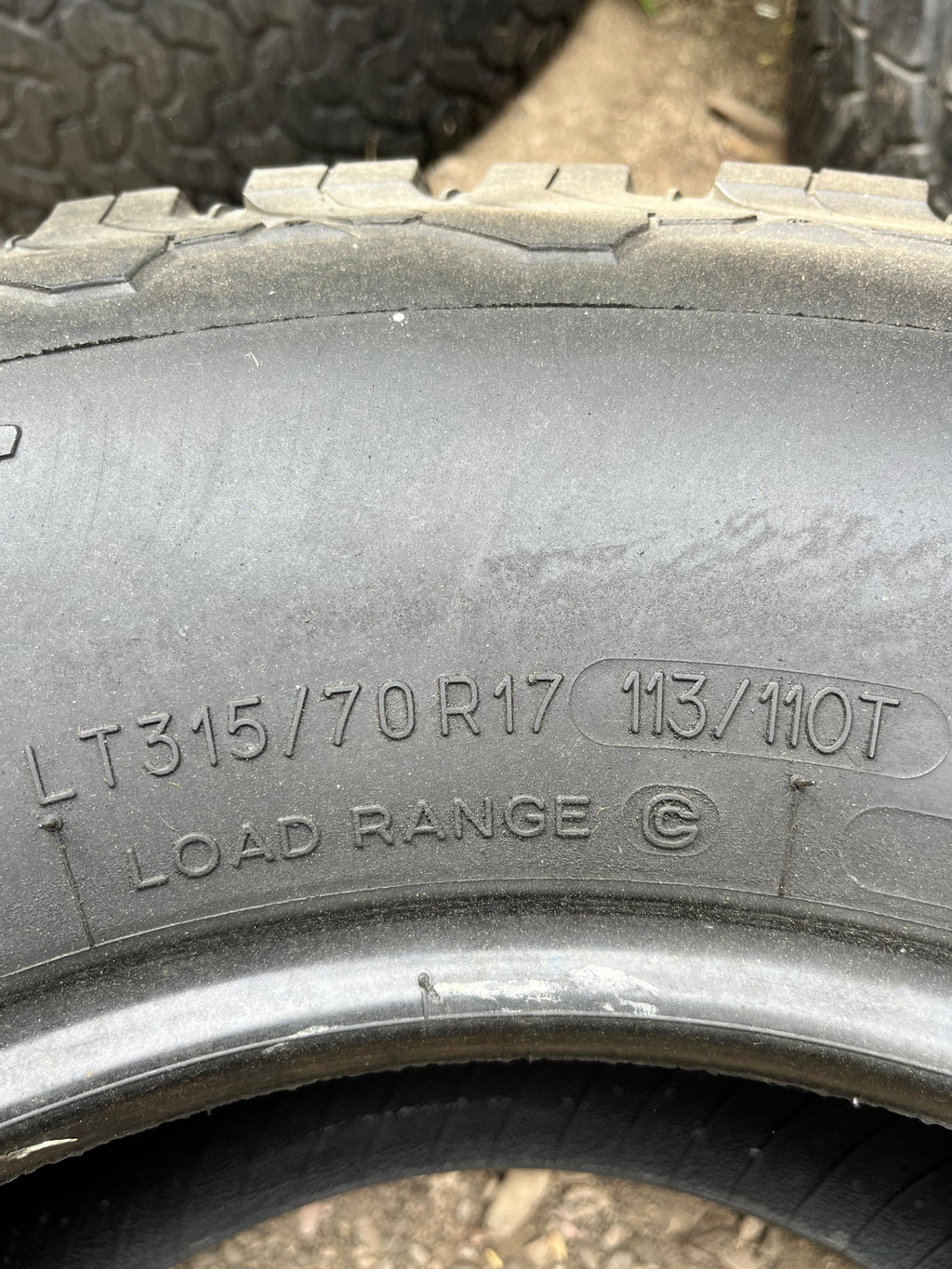 LT315/70R17 Pair (2 Used Tires) BFGoodrich Baja Champions (KO2)