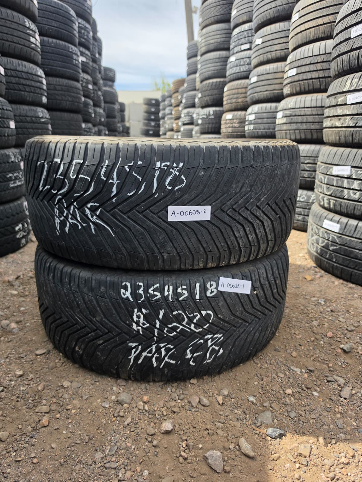 235/45R18 Pair (2 Used Tires) Michelin Cross Climate2