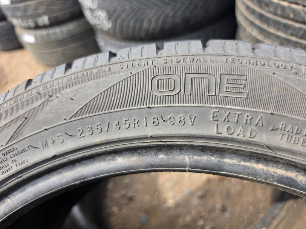 235/45R18 Pair (2 Used Tires) Tyres ONE