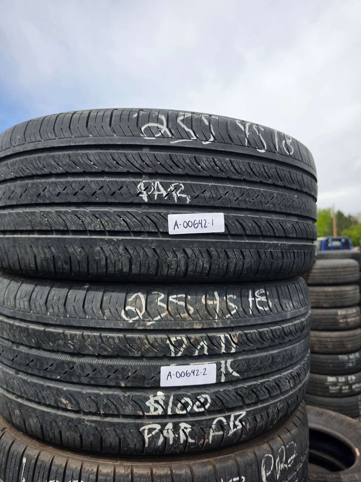 235/45R18 Pair (2 Used Tires) Continental ProContact