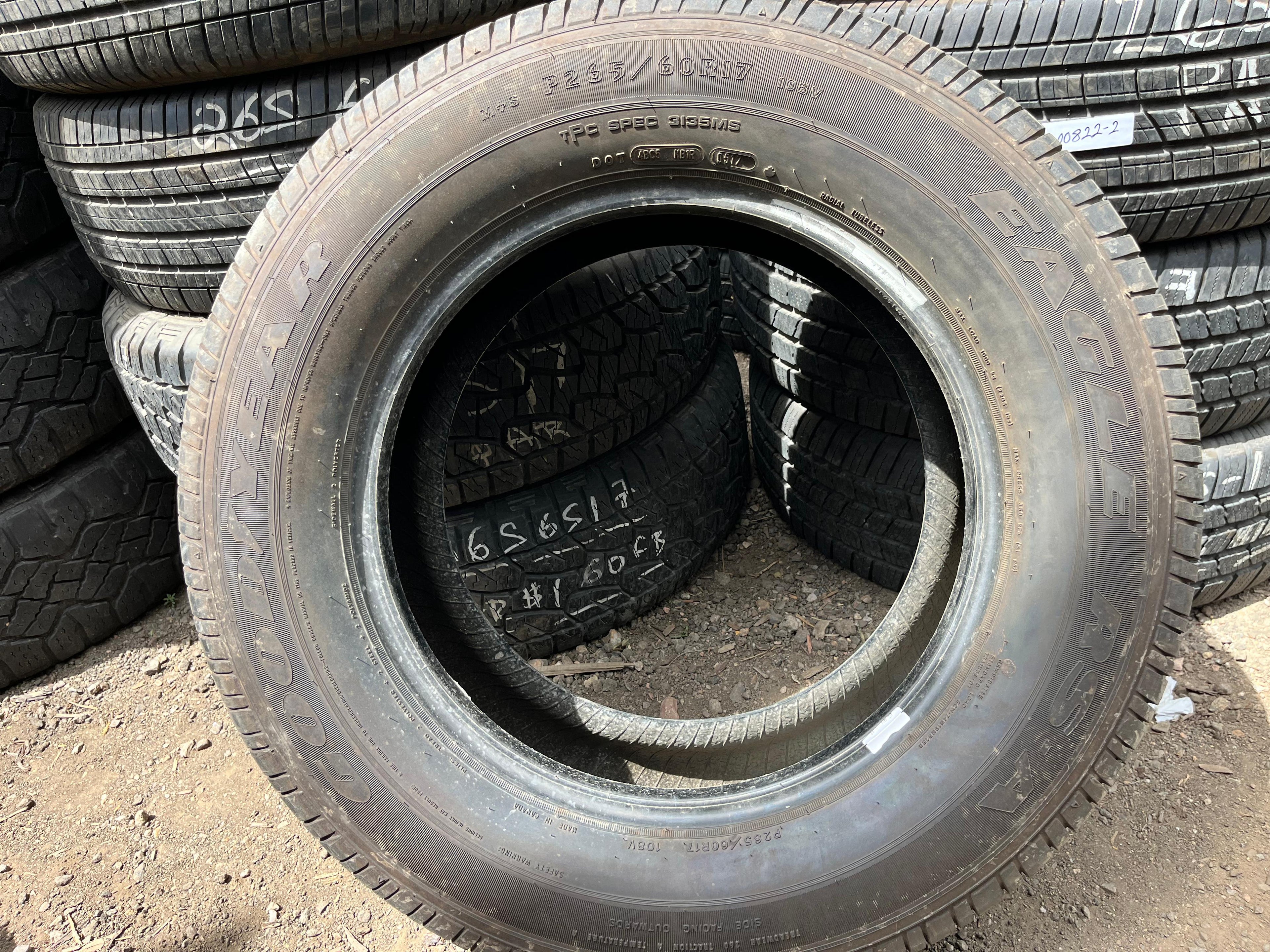265/60R17 Set (4 Used Tires) Goodyear Eagle RS-A