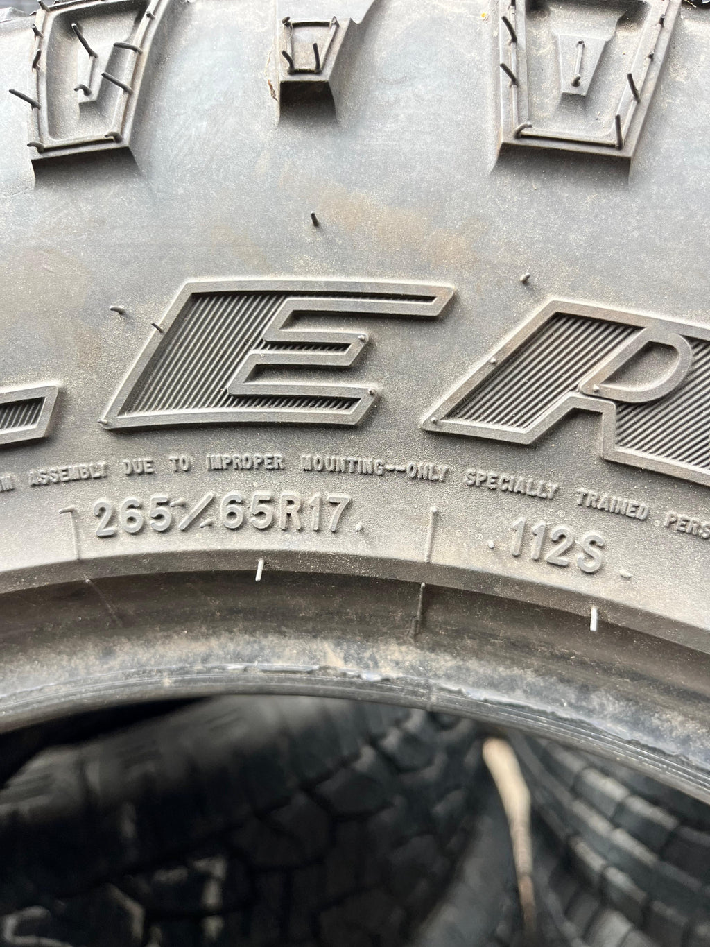 265/65R17 Set (4 Used Tires) Goodyear Wrangler (Duratrac)