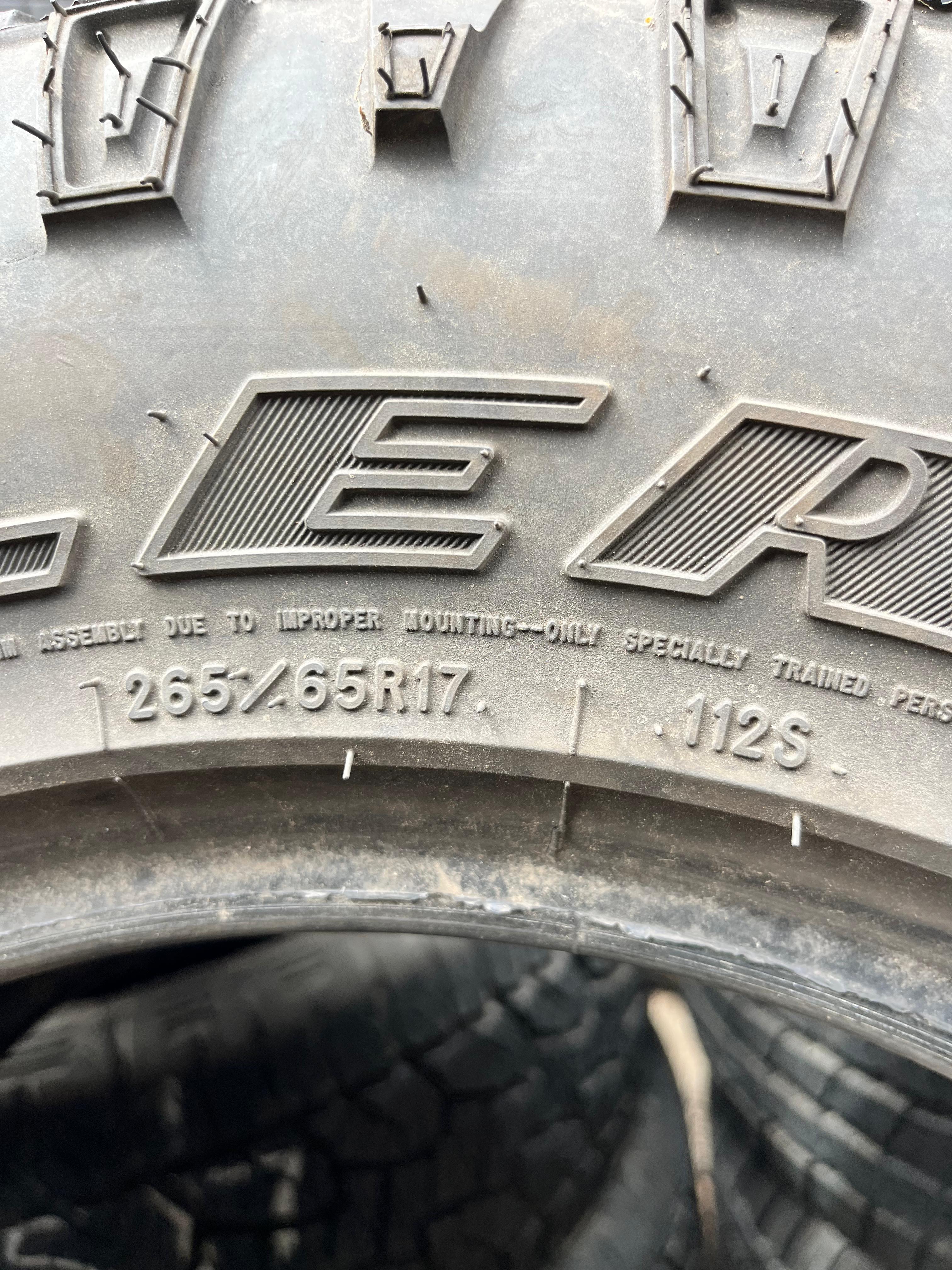 265/65R17 Set (4 Used Tires) Goodyear Wrangler (Duratrac)