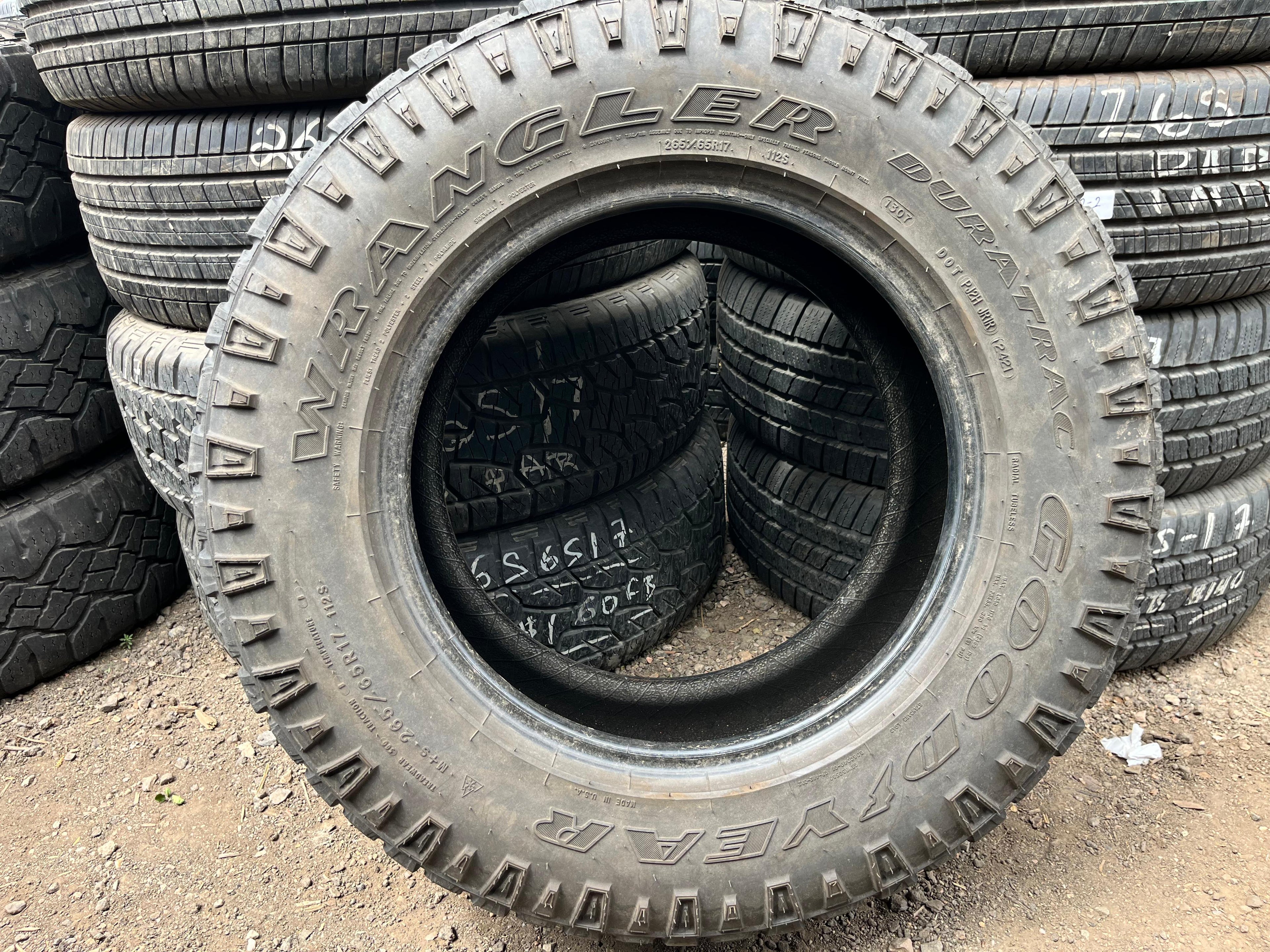 265/65R17 Set (4 Used Tires) Goodyear Wrangler (Duratrac)