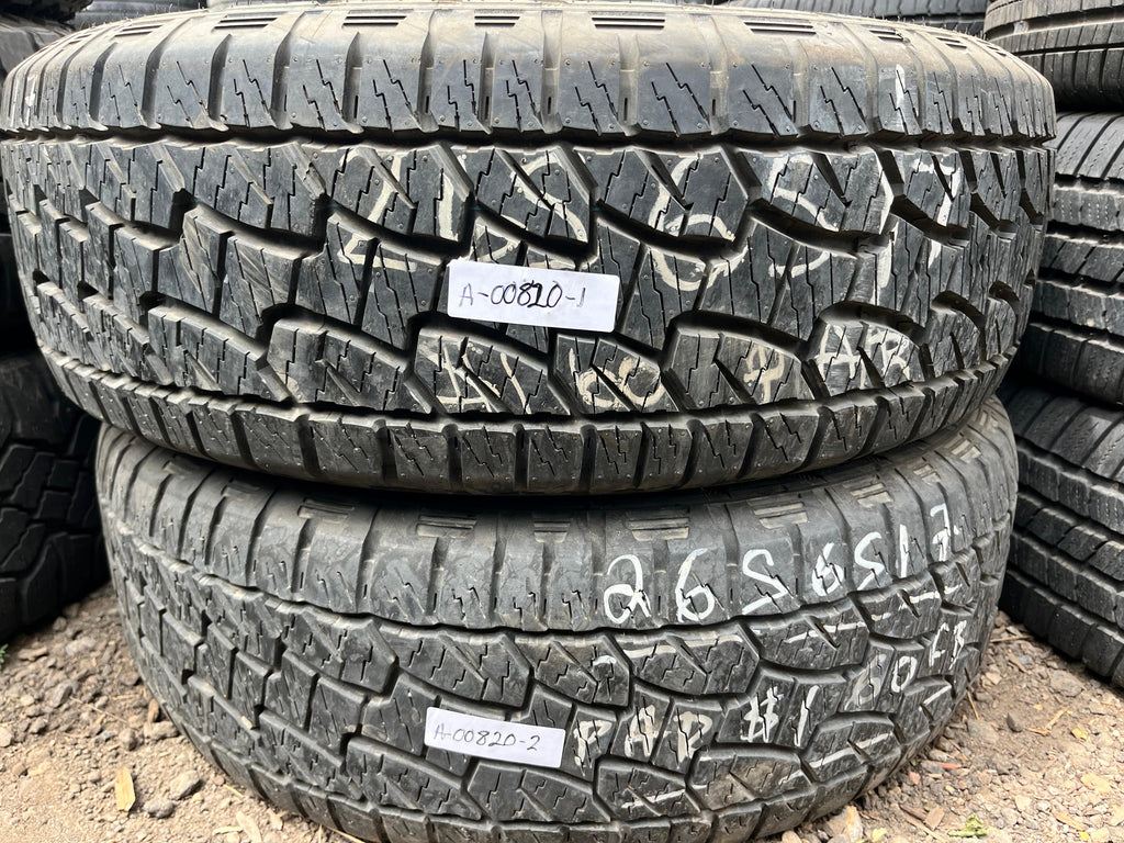265/65R17 Pair (2 Used Tires) Hankook Dynapro(ATM)