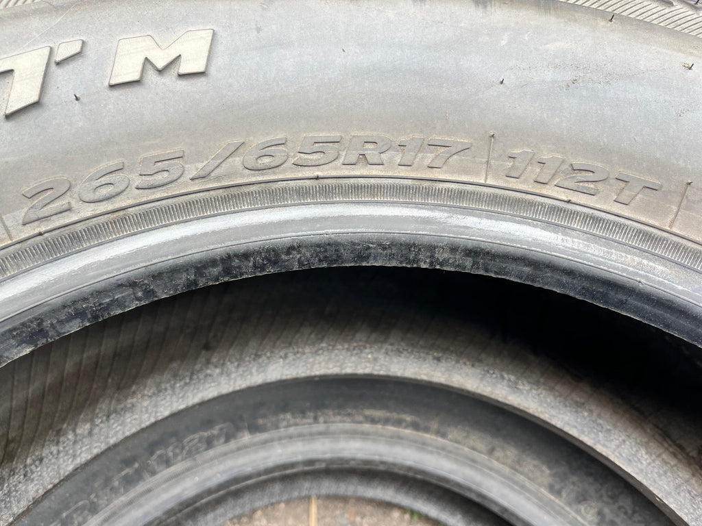 265/65R17 Pair (2 Used Tires) Hankook Dynapro(ATM)