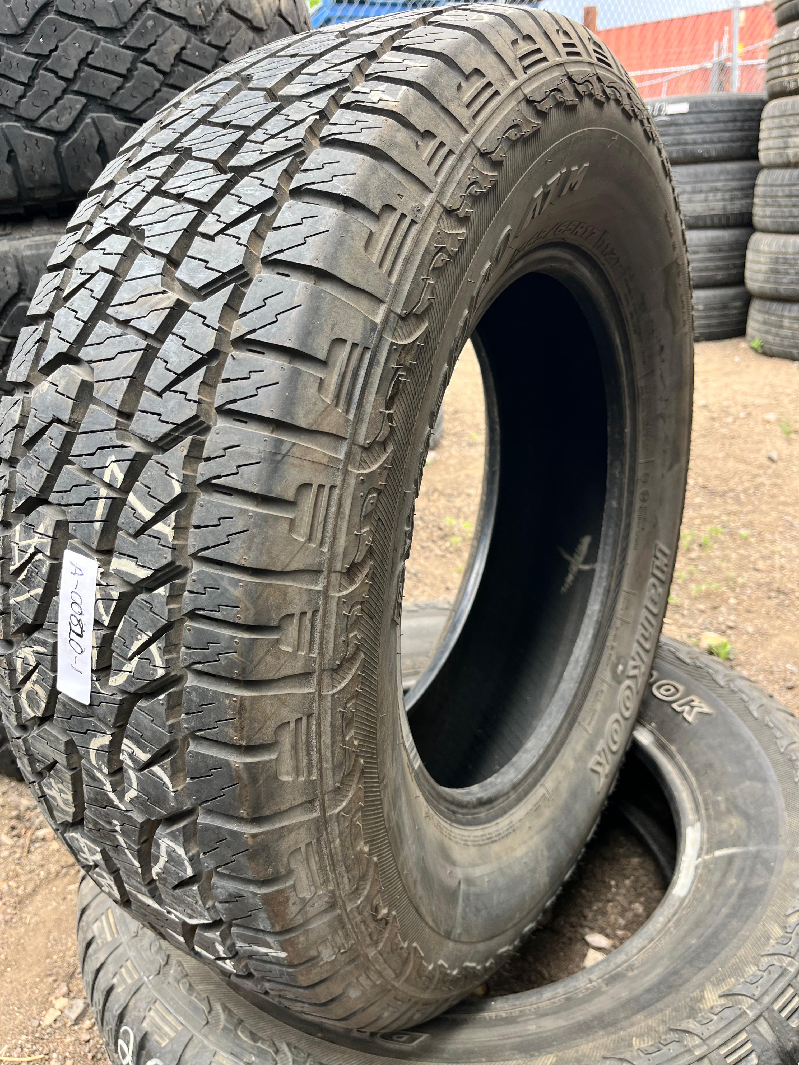 265/65R17 Pair (2 Used Tires) Hankook Dynapro(ATM)