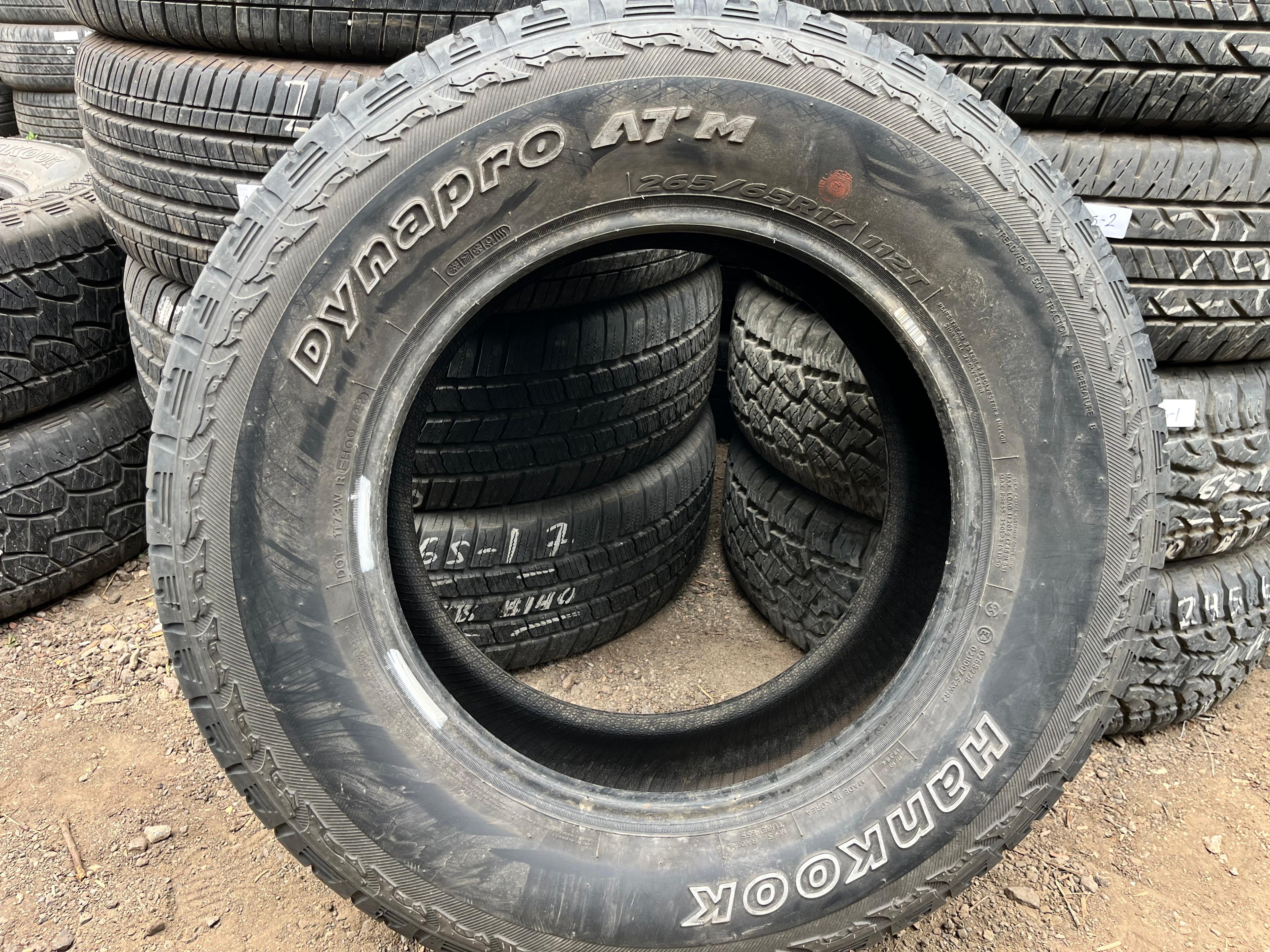 265/65R17 (3 Used Tires) Hankook Dynapro(ATM)