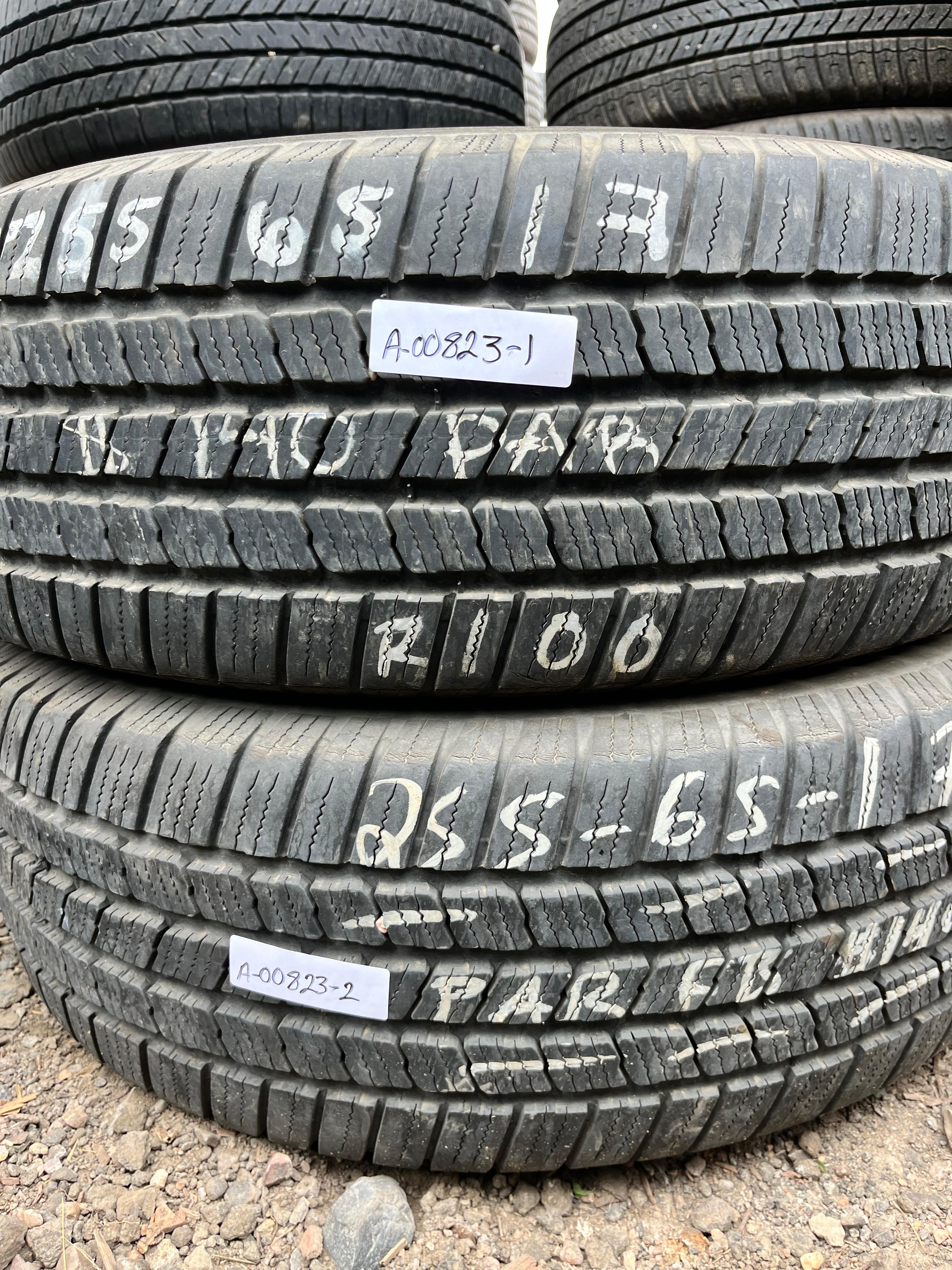 265/65R17 Pair (2 Used Tires) Michelin  Defender (LTX)