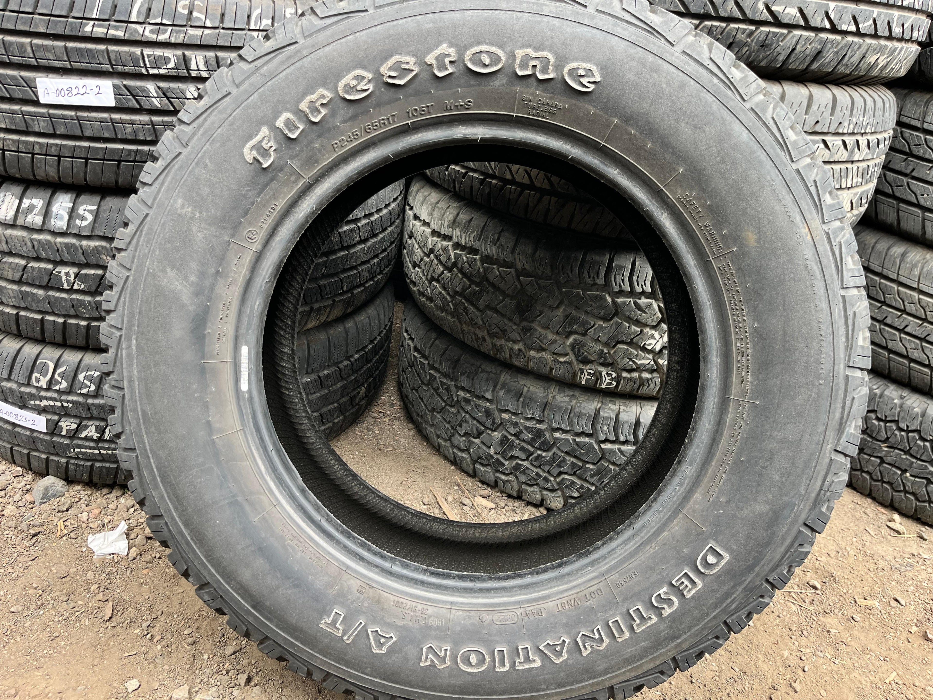 245/65R17 Set (4 Used  Tires) Firestone Destination