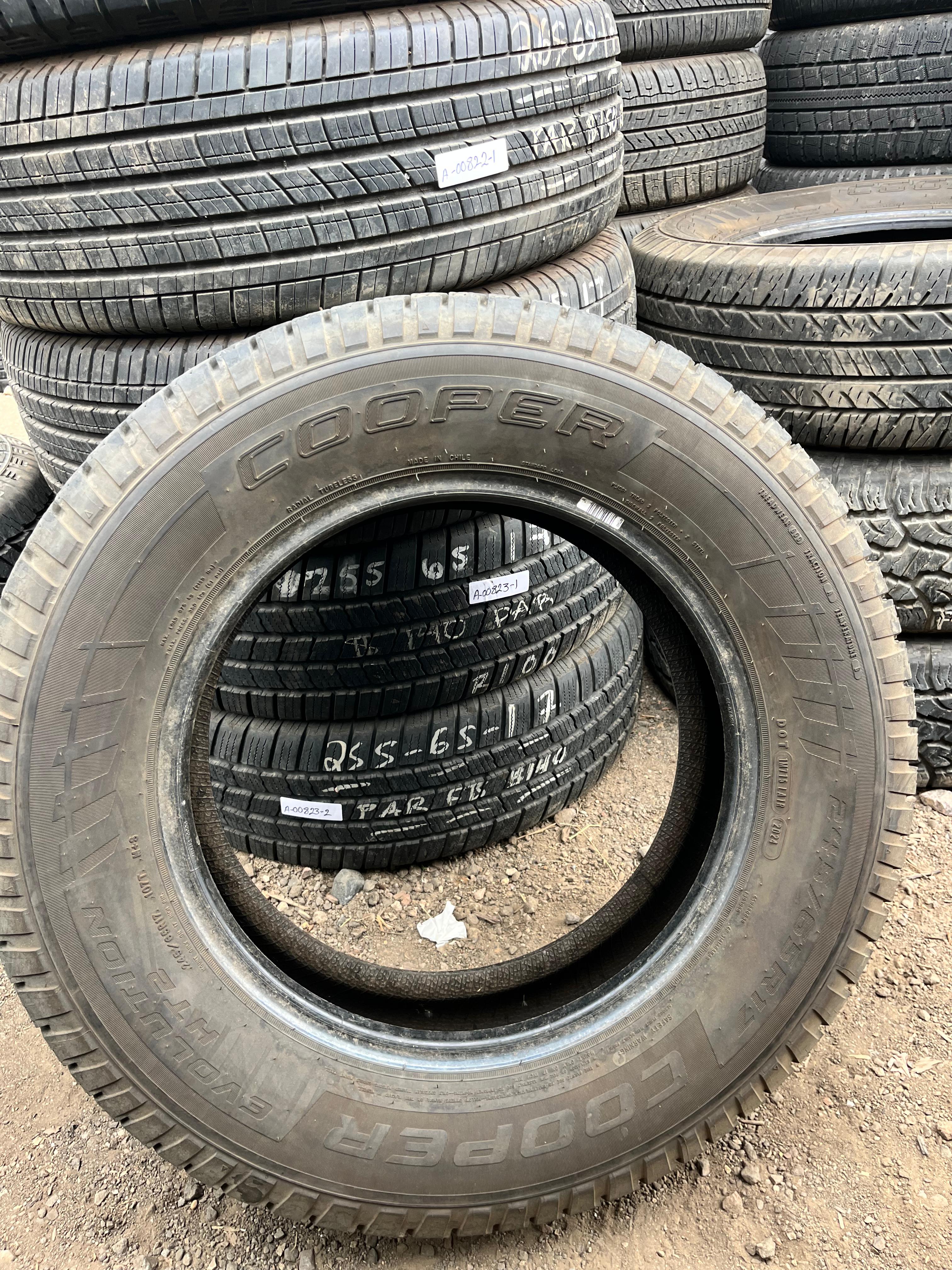 245/65R17 Pair (2 Used Tires) Cooper Evolution (HT2)