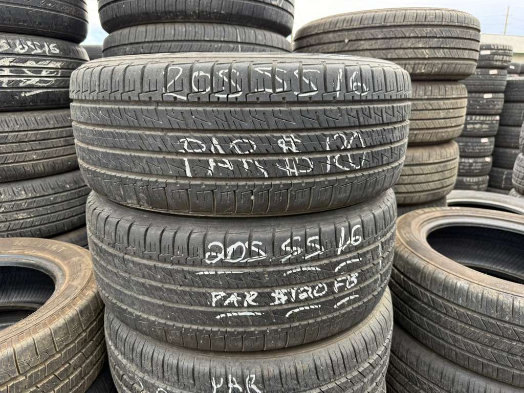 205/55R16 Pair (2 Used Tires) Goodyear Assurance Max Life