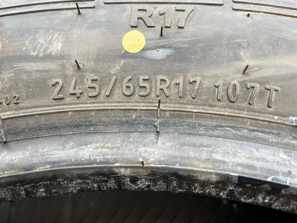 245/65R17 Pair (2 Used Tires) Uniroyal Laredo (HT)