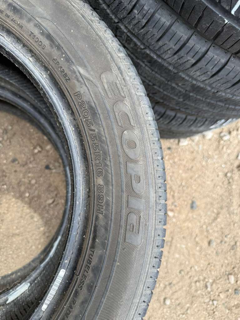205/55R16 Pair (2 Used Tires) Bridgestone Ecopia EP422