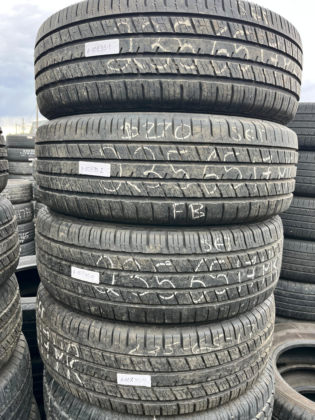 235/65R17 Set (4 Used Tires) Falken PRO G5(CSV)