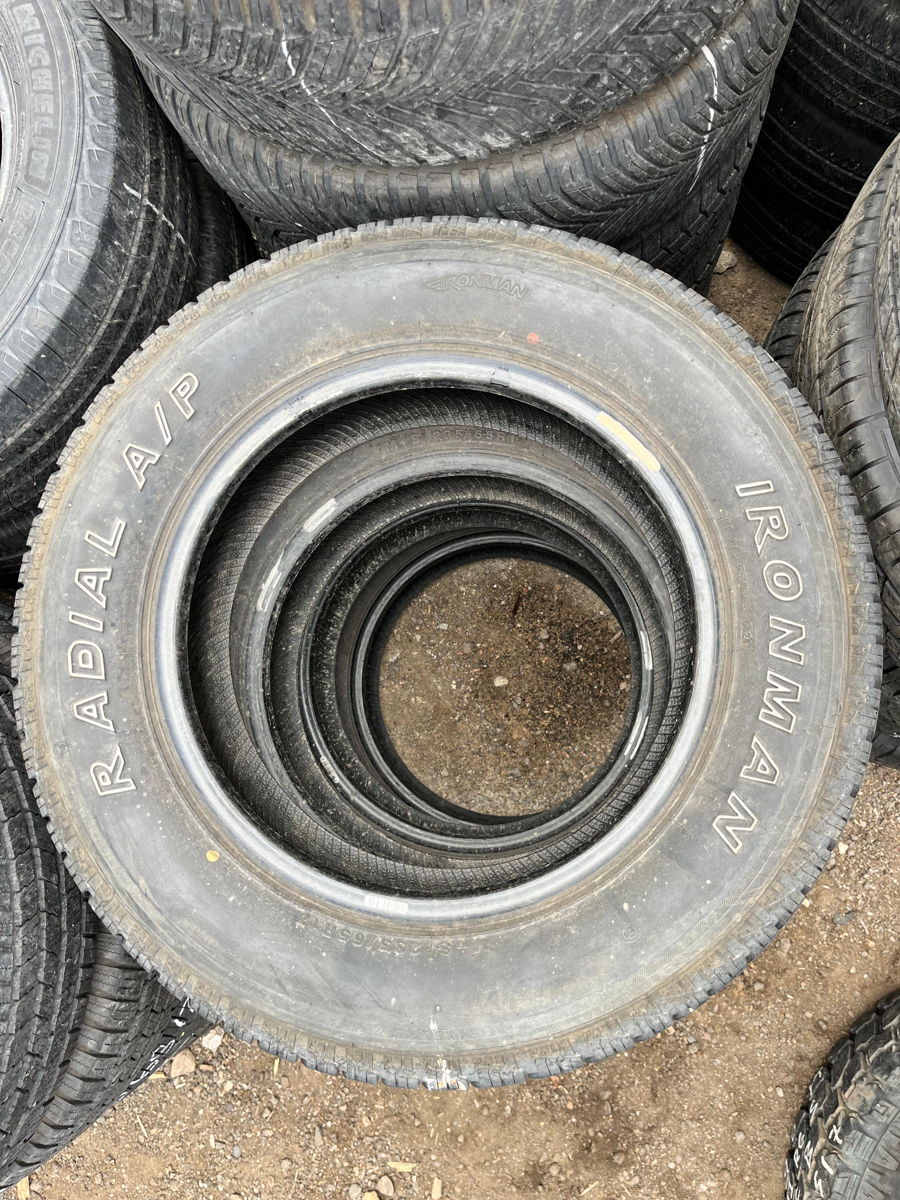 235/65R17 Pair (2 Used Tires) Ironman Radial
