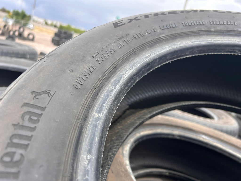 205/55ZR16 (3 Used Tires) Continental Extreme Contact
