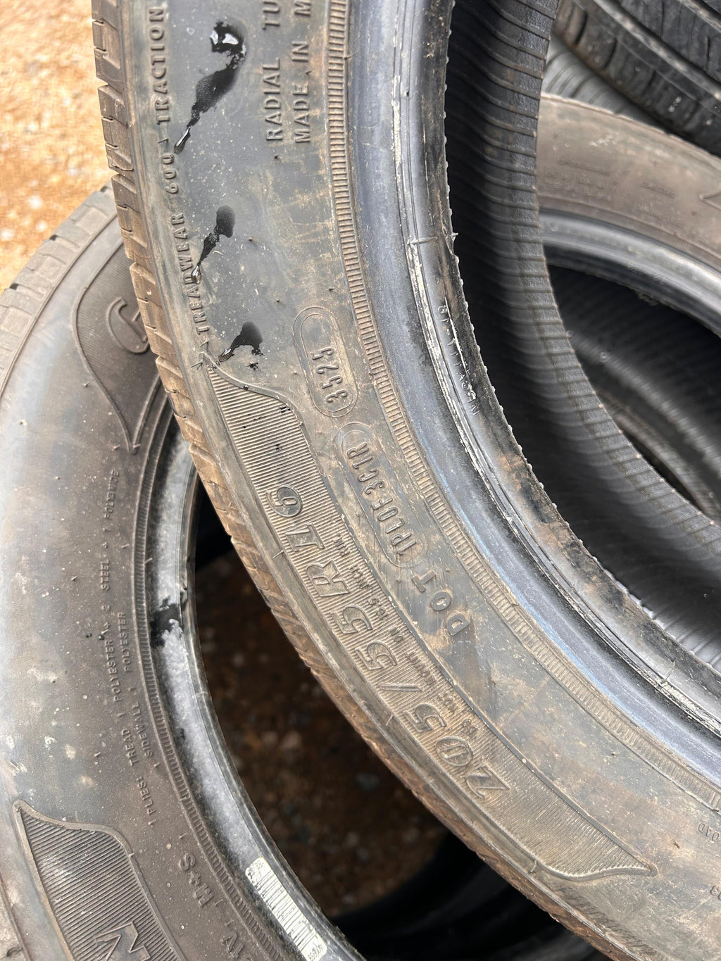 205/55R16 Set (4 Used TIres) Goodyear