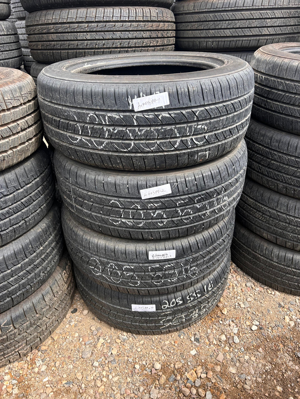 205/55R16 Set (4 Used Tires) Sailun Atrezzo SH408