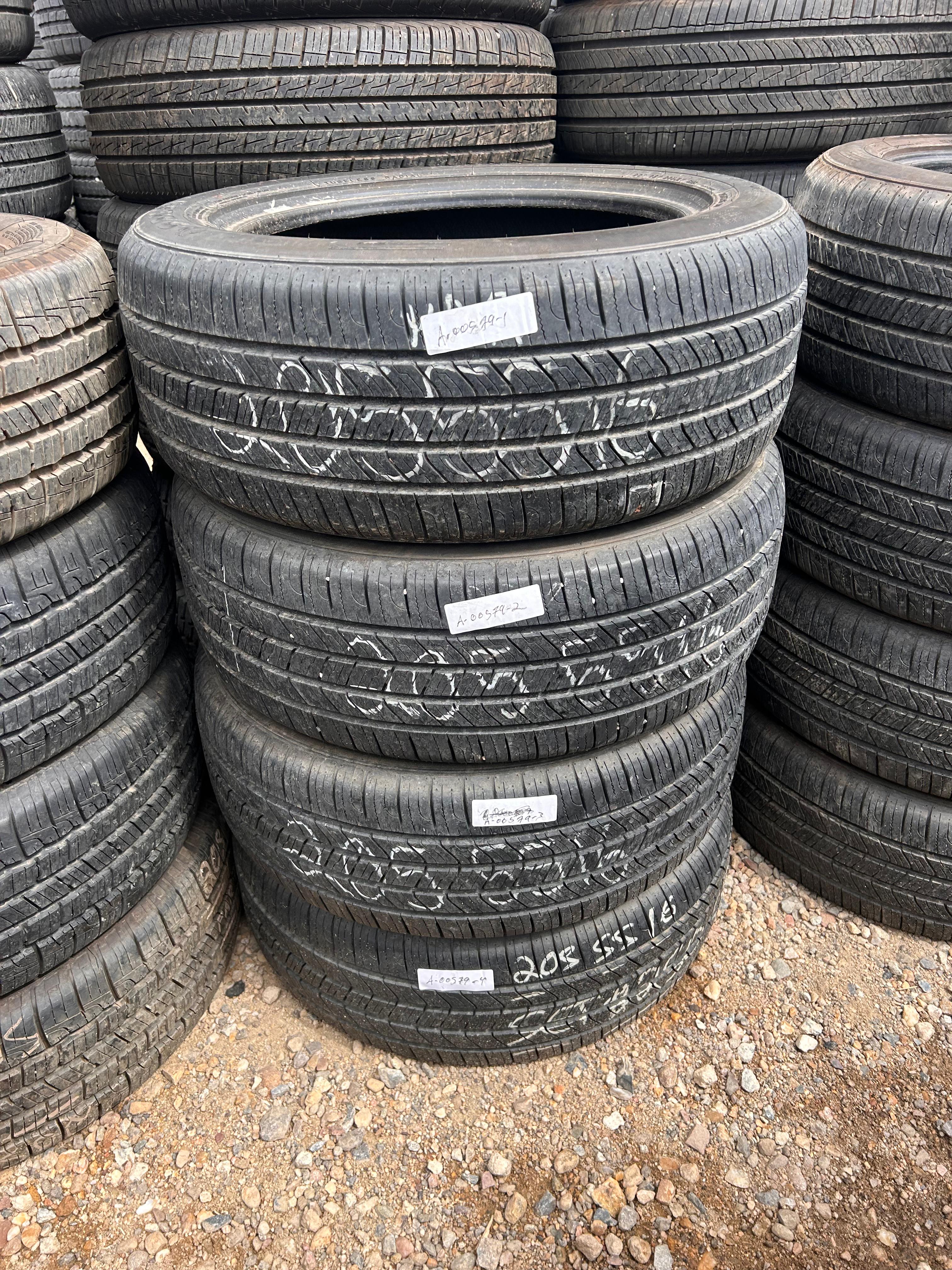 205/55R16 Set (4 Used Tires) Sailun Atrezzo SH408