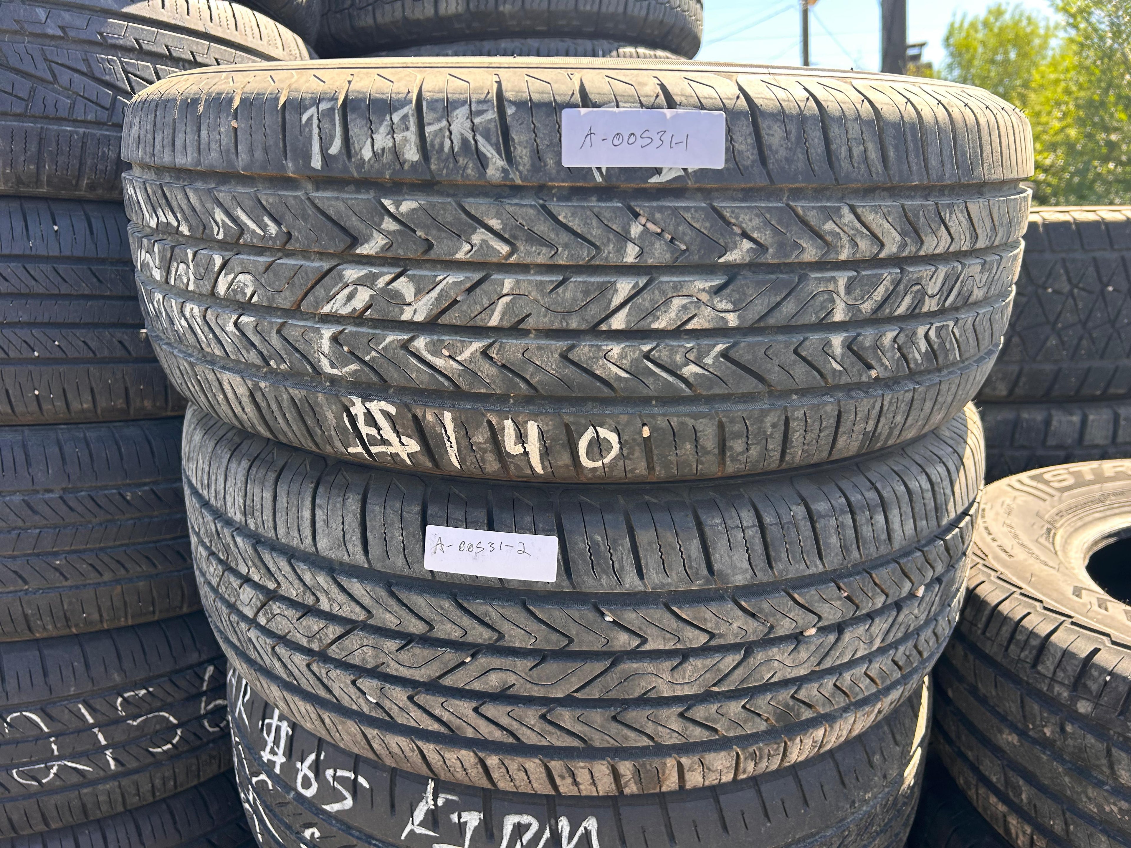 225/60R16 Pair (2 Used Tires) Toyo Eclipse