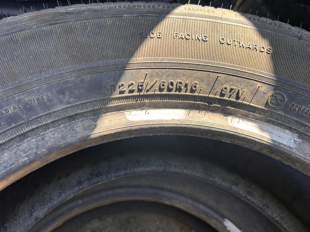 225/60R16 Pair (2 Used Tires) Goodyear Eagle RSA