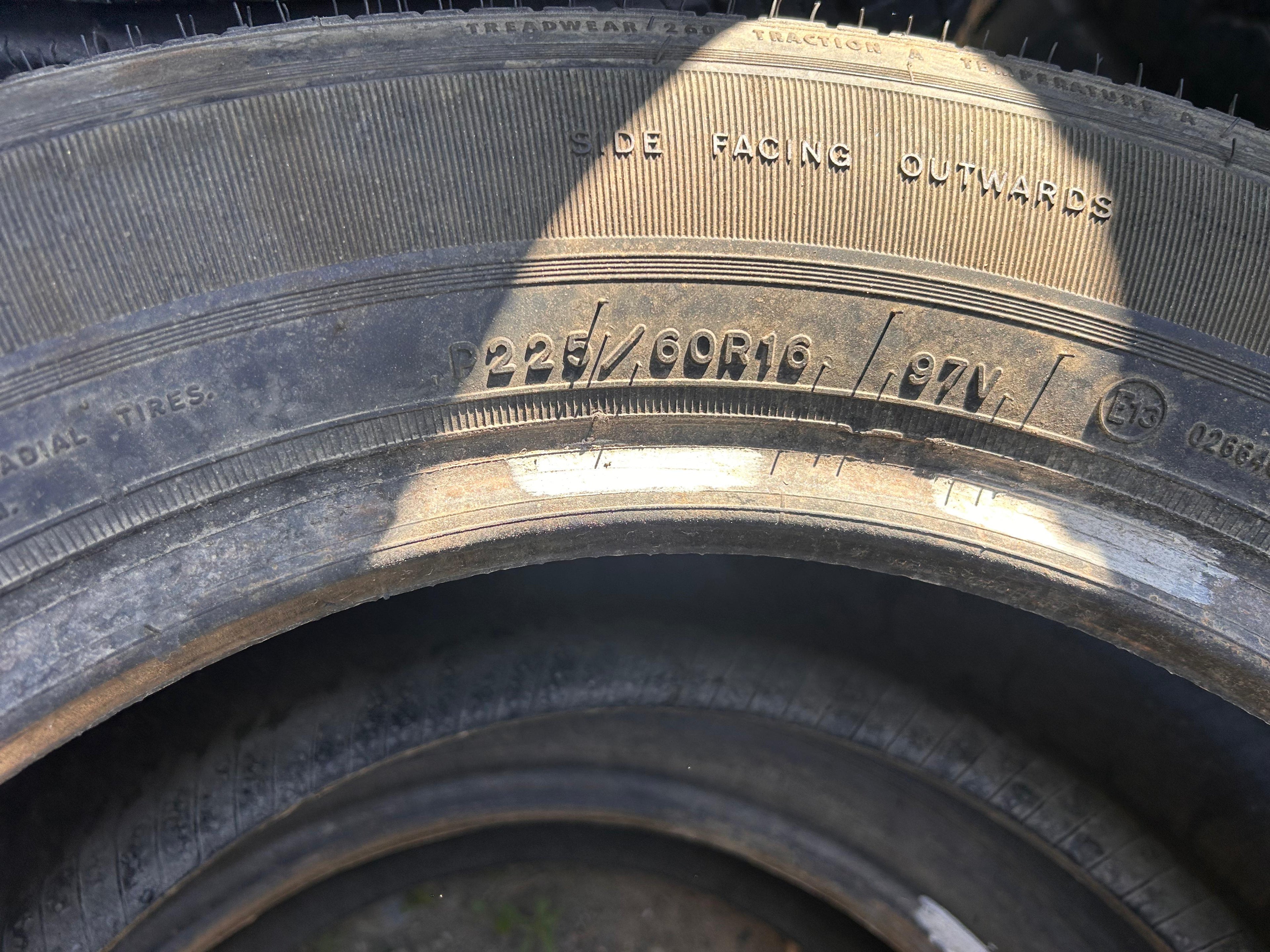 225/60R16 Pair (2 Used Tires) Goodyear Eagle RSA