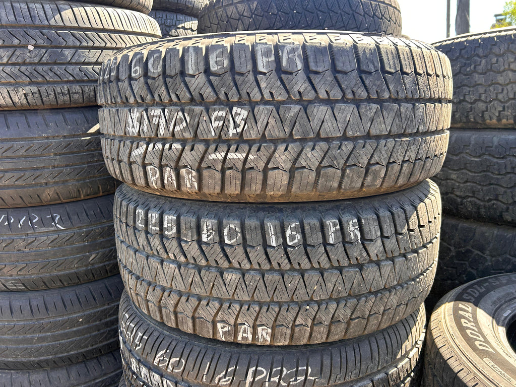 225/60R16 Pair (2 Used Tires) Bridgestone Blizzak WS90