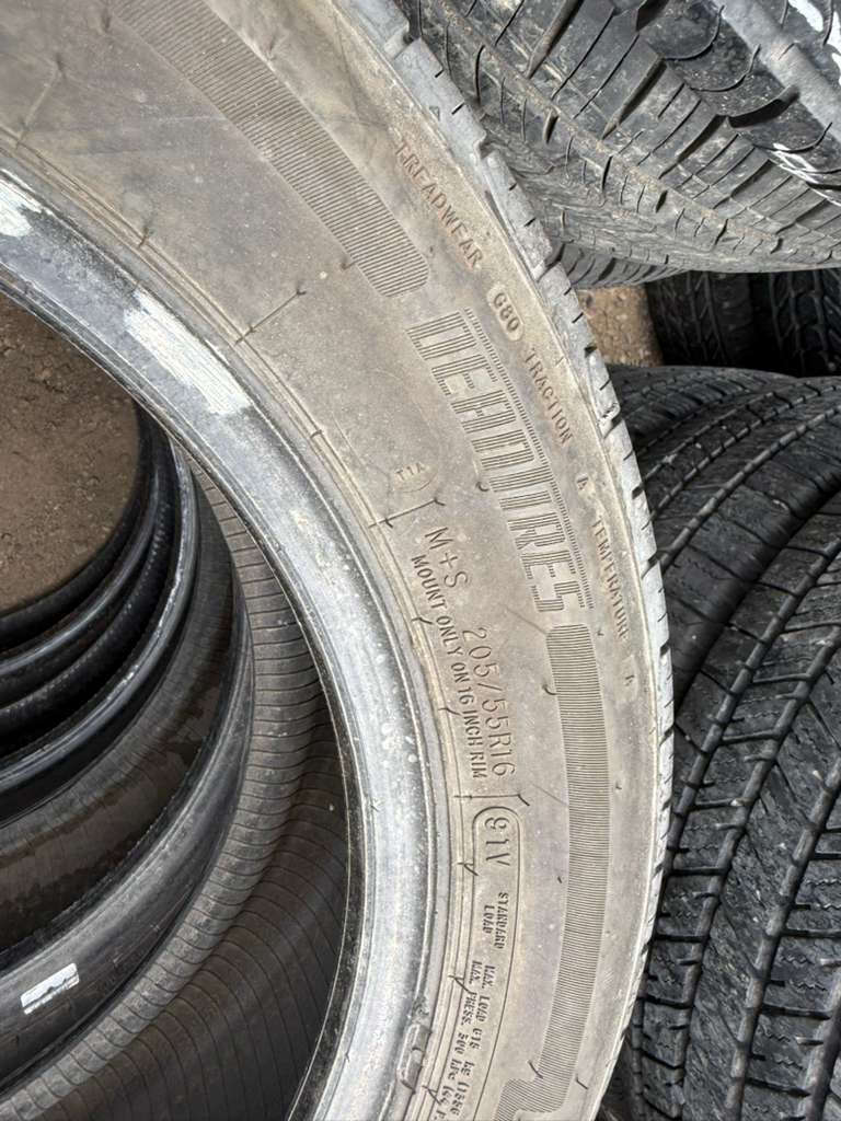 205/55R16 Pair (2 Used Tires) Dean Tire Road Control2