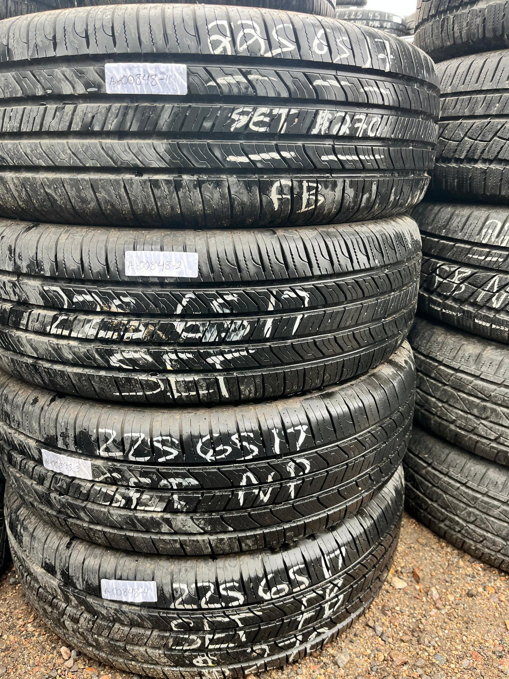 225/65R17 Set (4 Used Tires) Sailun Atrezzo (SH408)