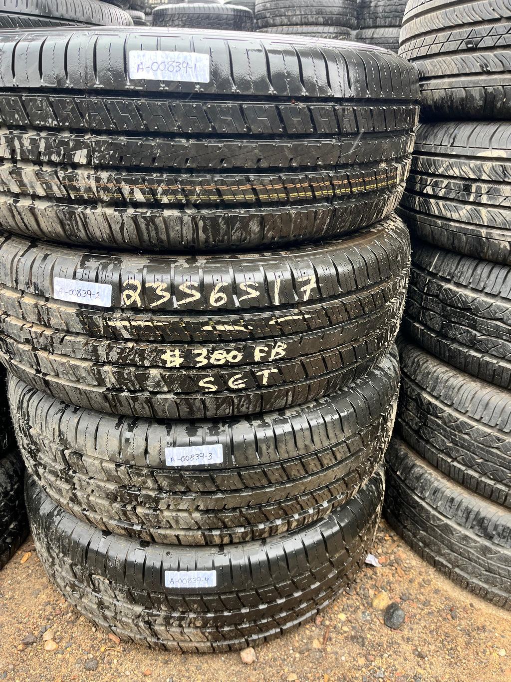 235/65R17 Set (4 Used Tires) Falken Pro G5 CSV
